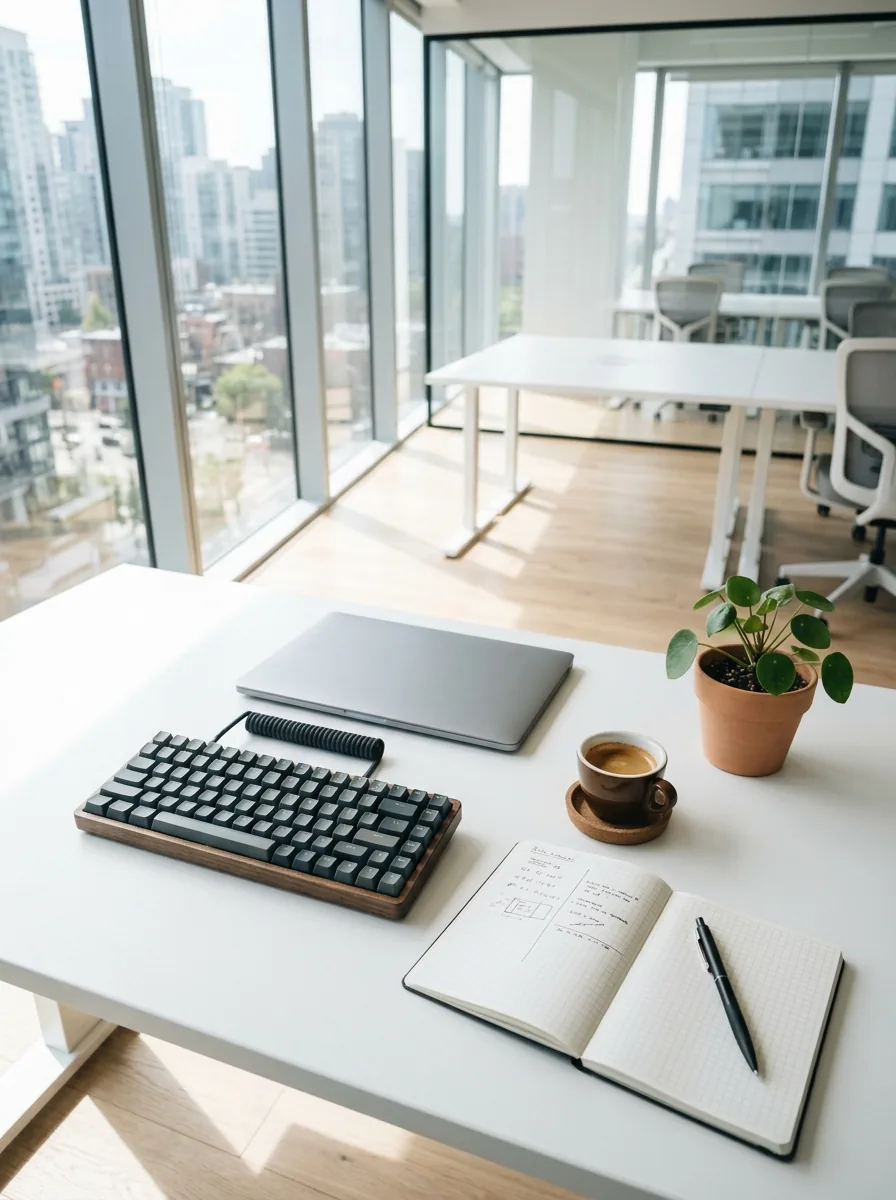 A buyer's desk at Ratio Media